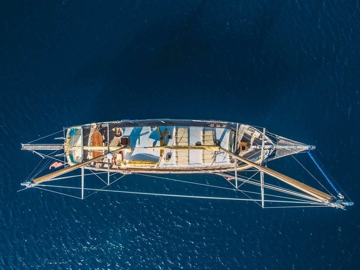 a boat in the water aboard FORTUNA Yacht for Charter