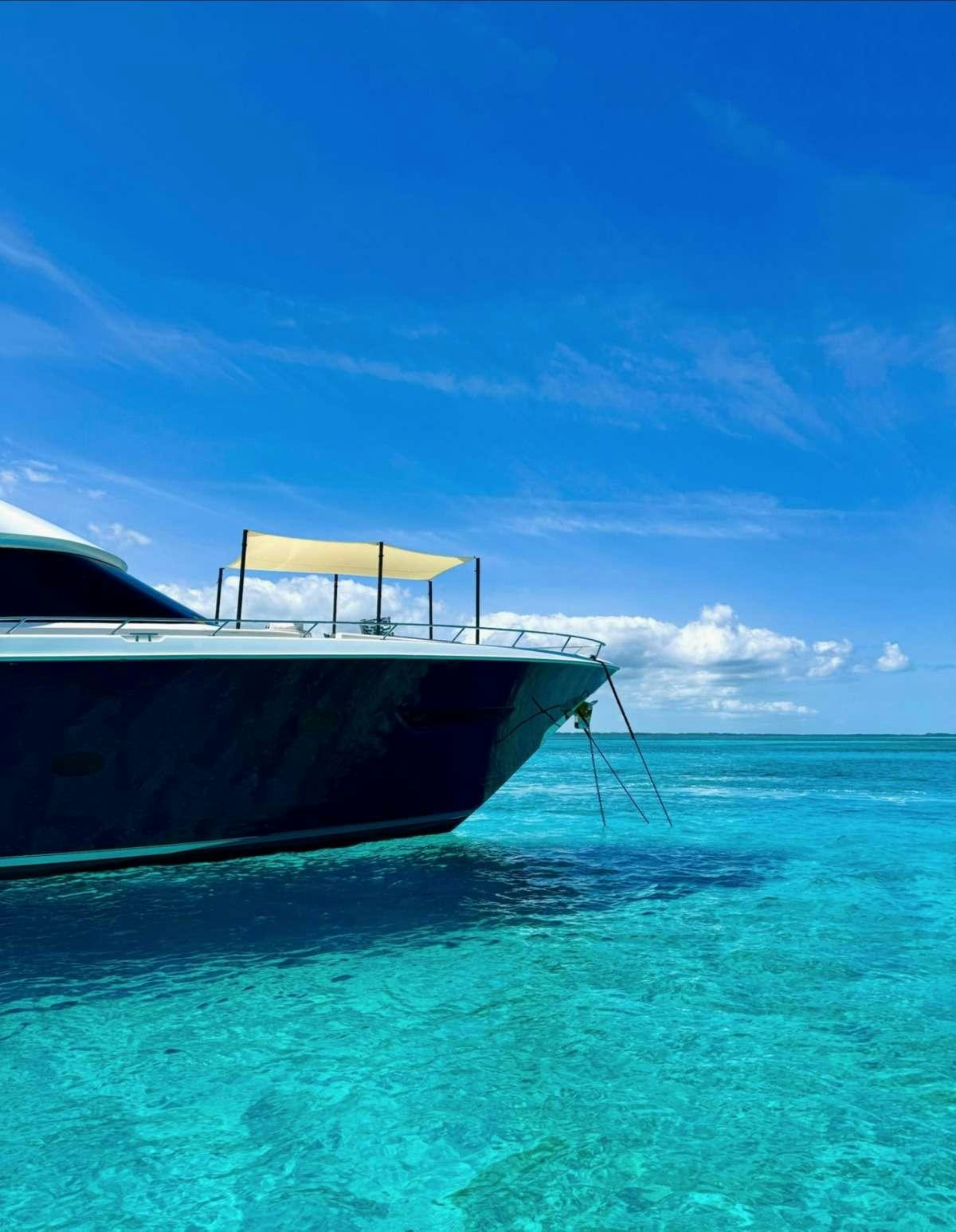 a boat in the water aboard INDIGO Yacht for Charter