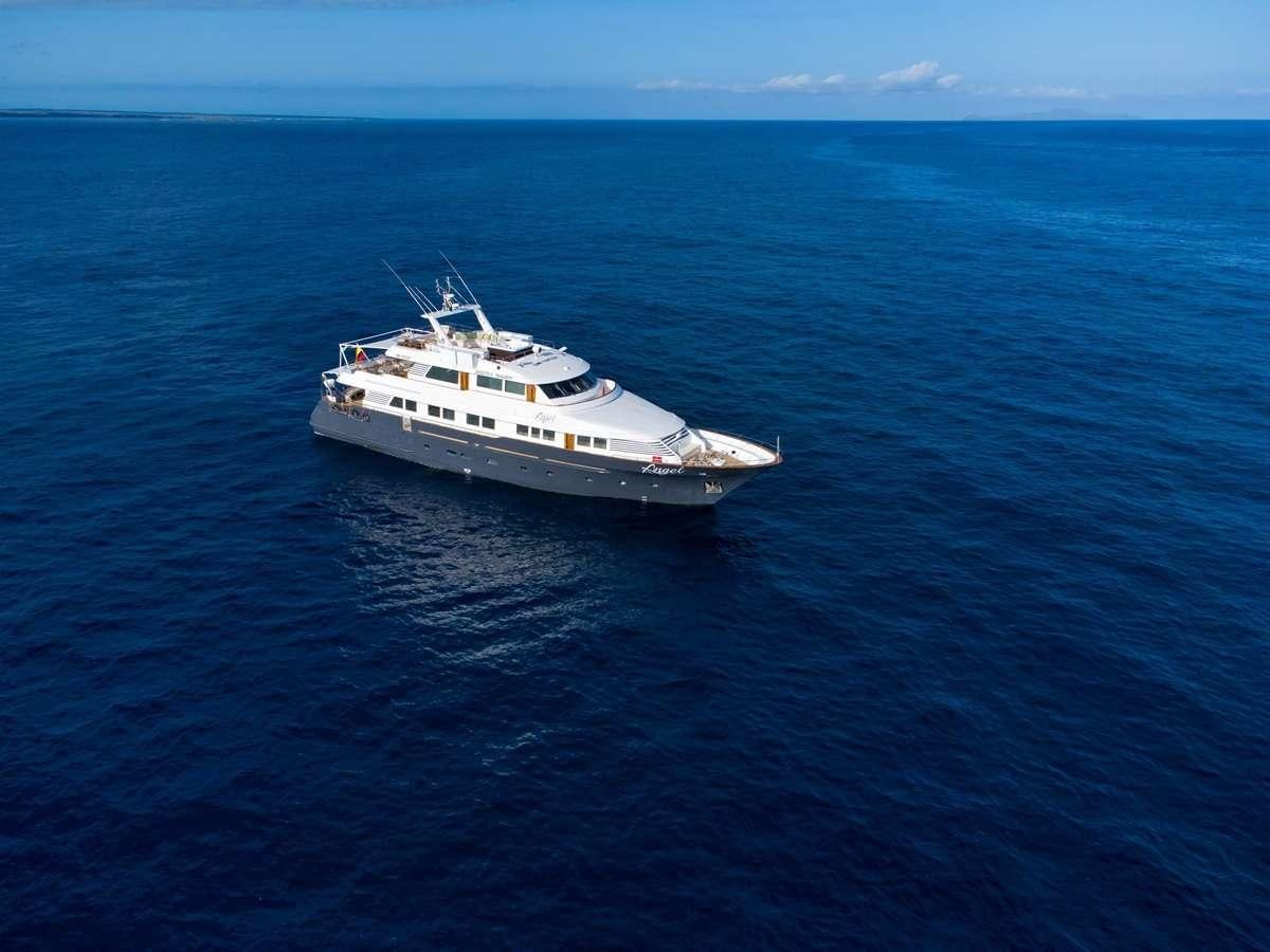 a boat in the water aboard GALAPAGOS ANGEL Yacht for Charter