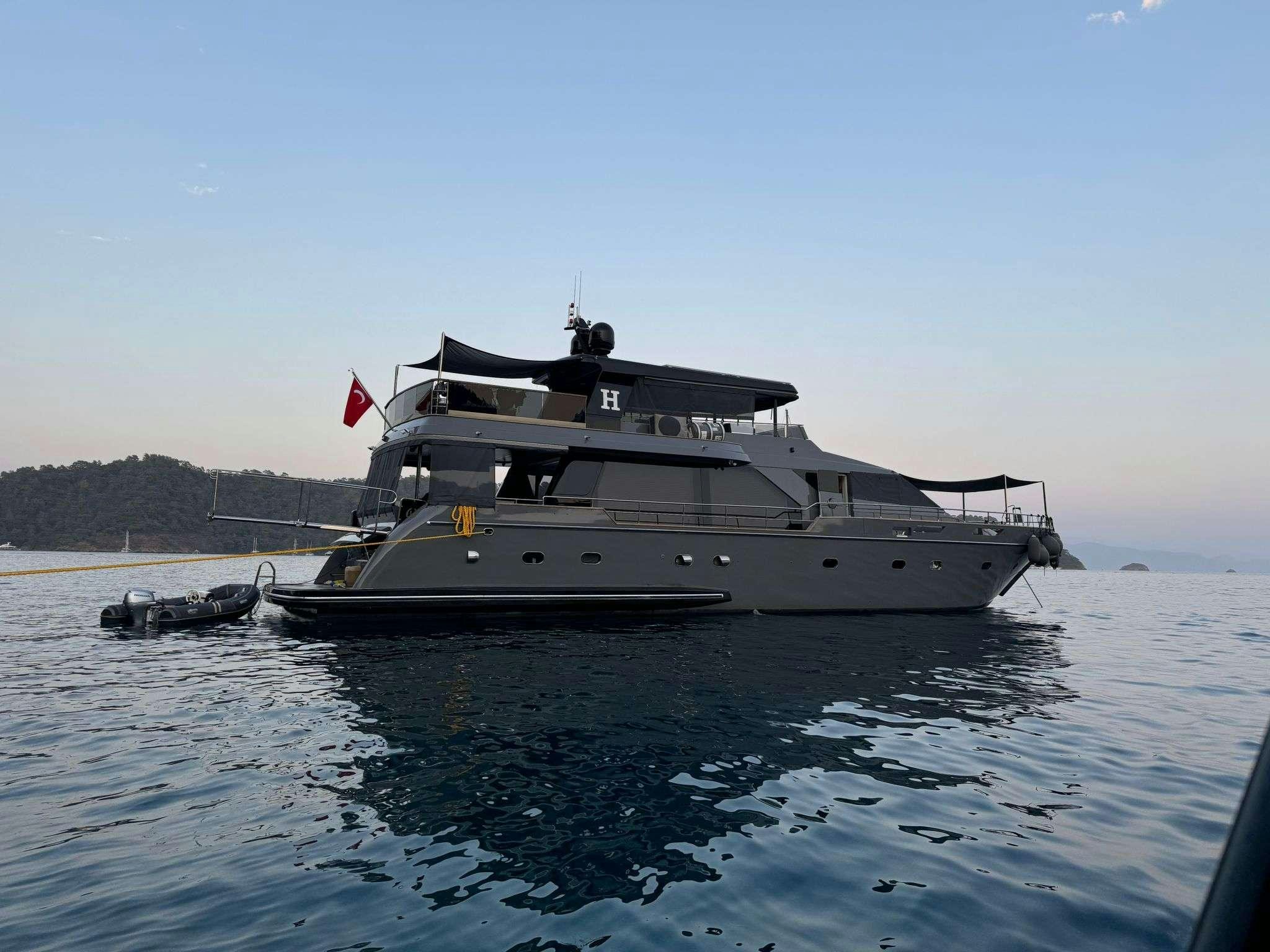 a boat on the water aboard BEYEFENDI H Yacht for Charter