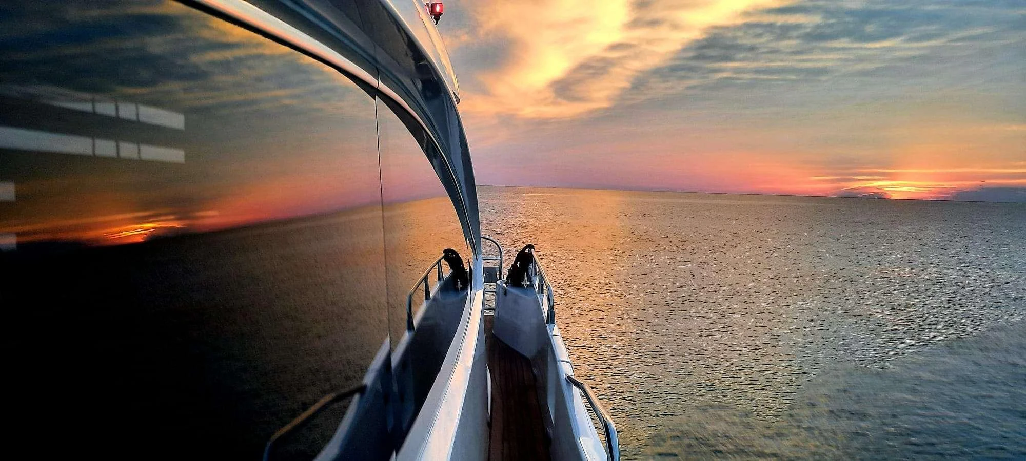 a boat on the water aboard BASAD Yacht for Charter
