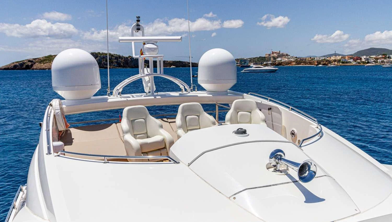 a boat on the water aboard BASAD Yacht for Charter