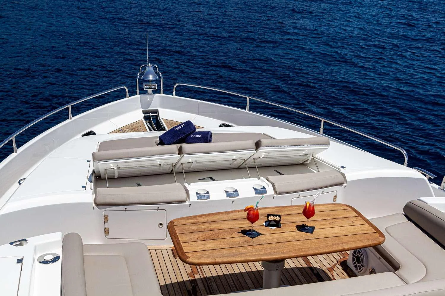 a boat on the water aboard BASAD Yacht for Charter