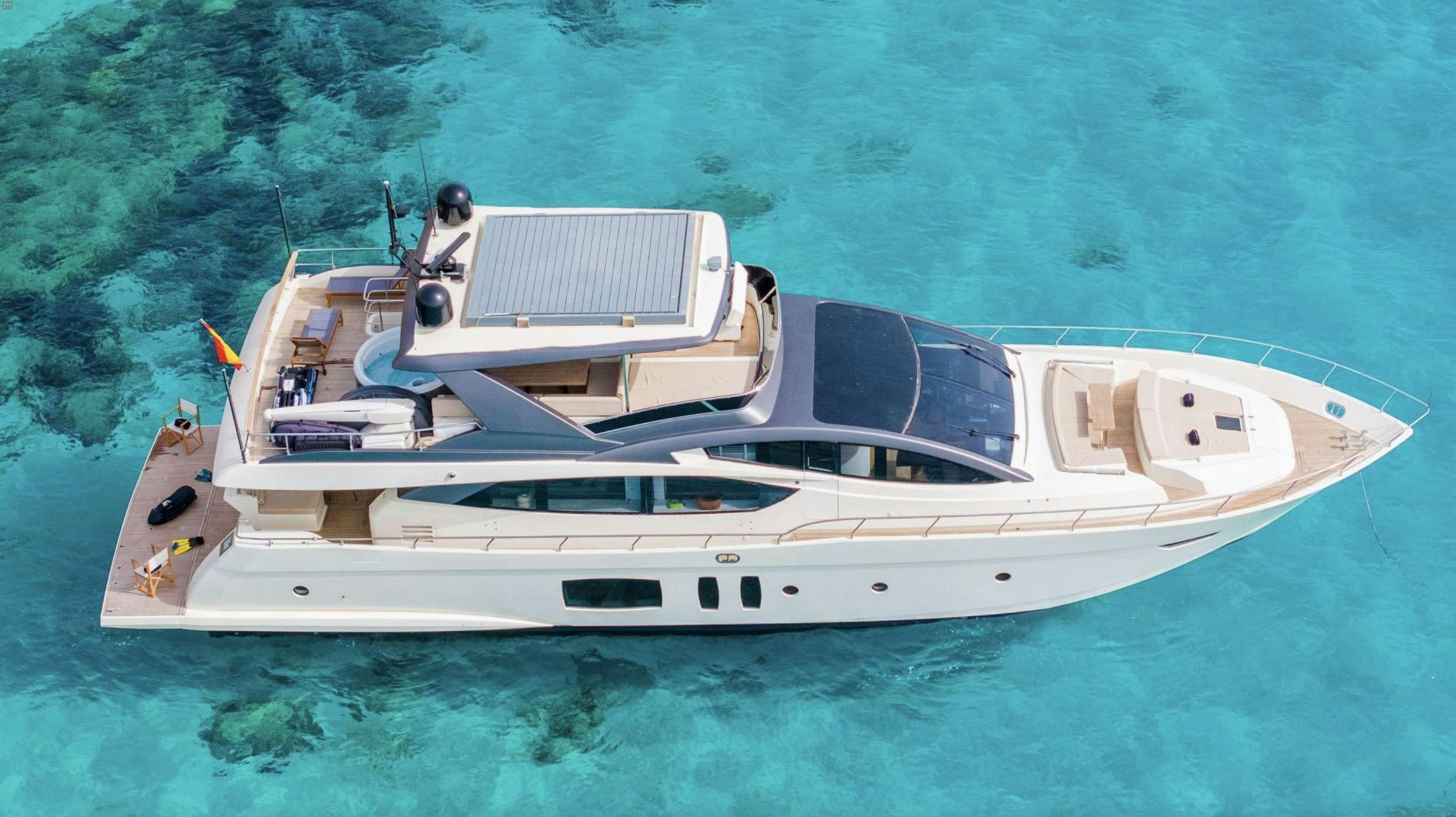a boat in the water aboard BISCAYNE Yacht for Charter