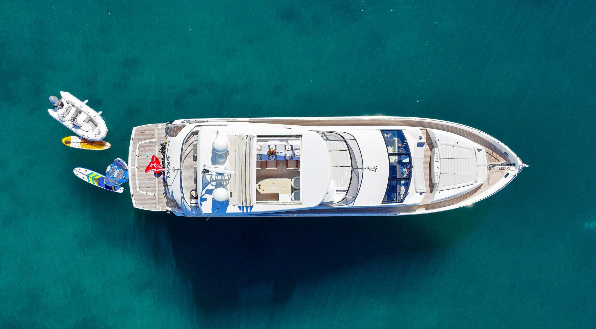 a boat on the water aboard GRACE XI Yacht for Charter