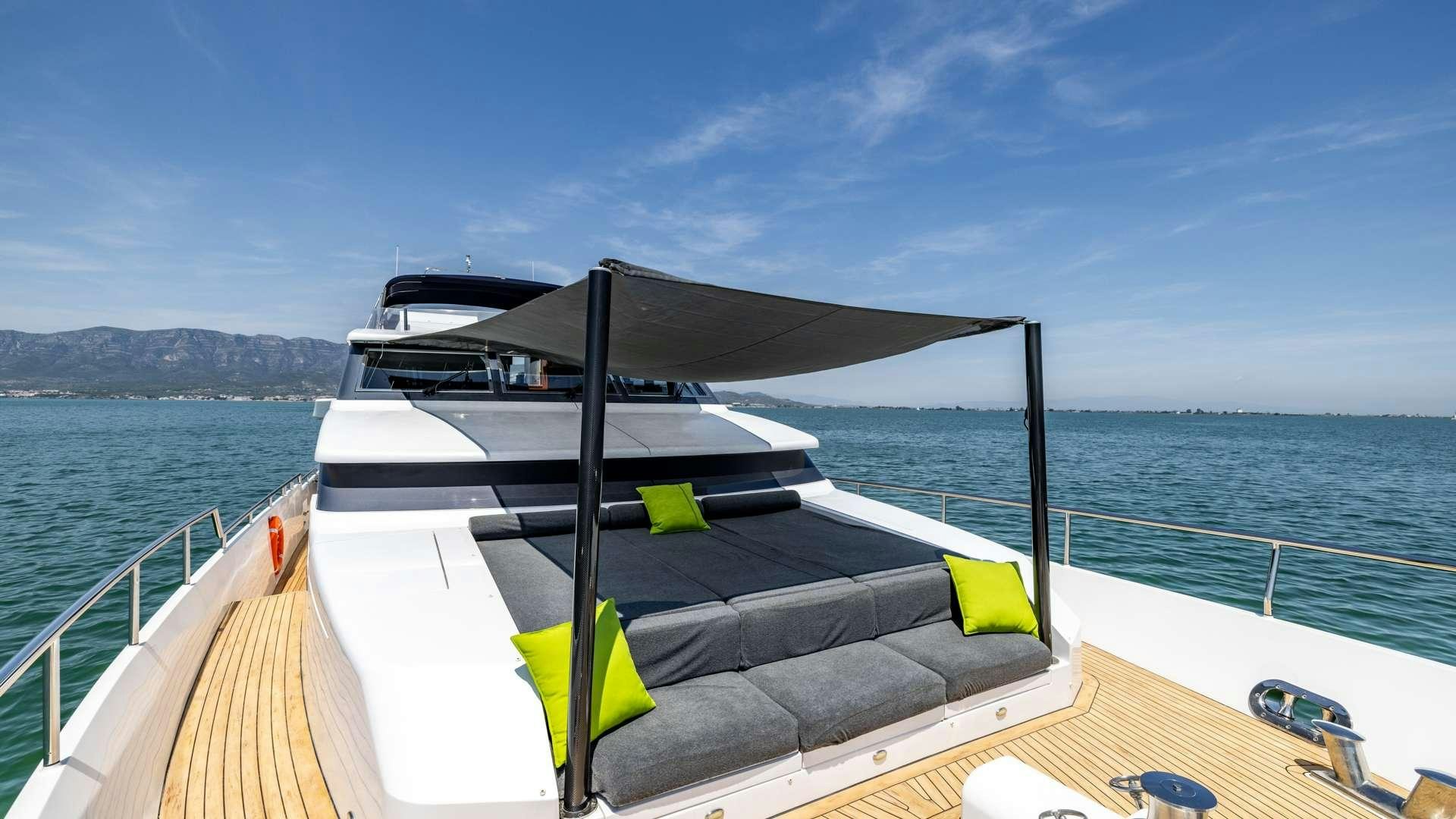 a boat on the water aboard CAMENA II Yacht for Charter