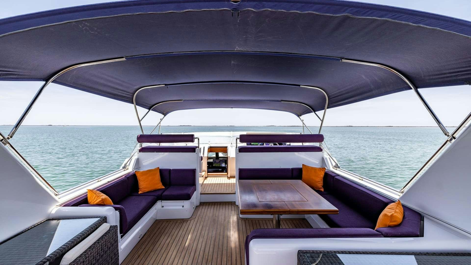 inside of a boat aboard CAMENA II Yacht for Charter