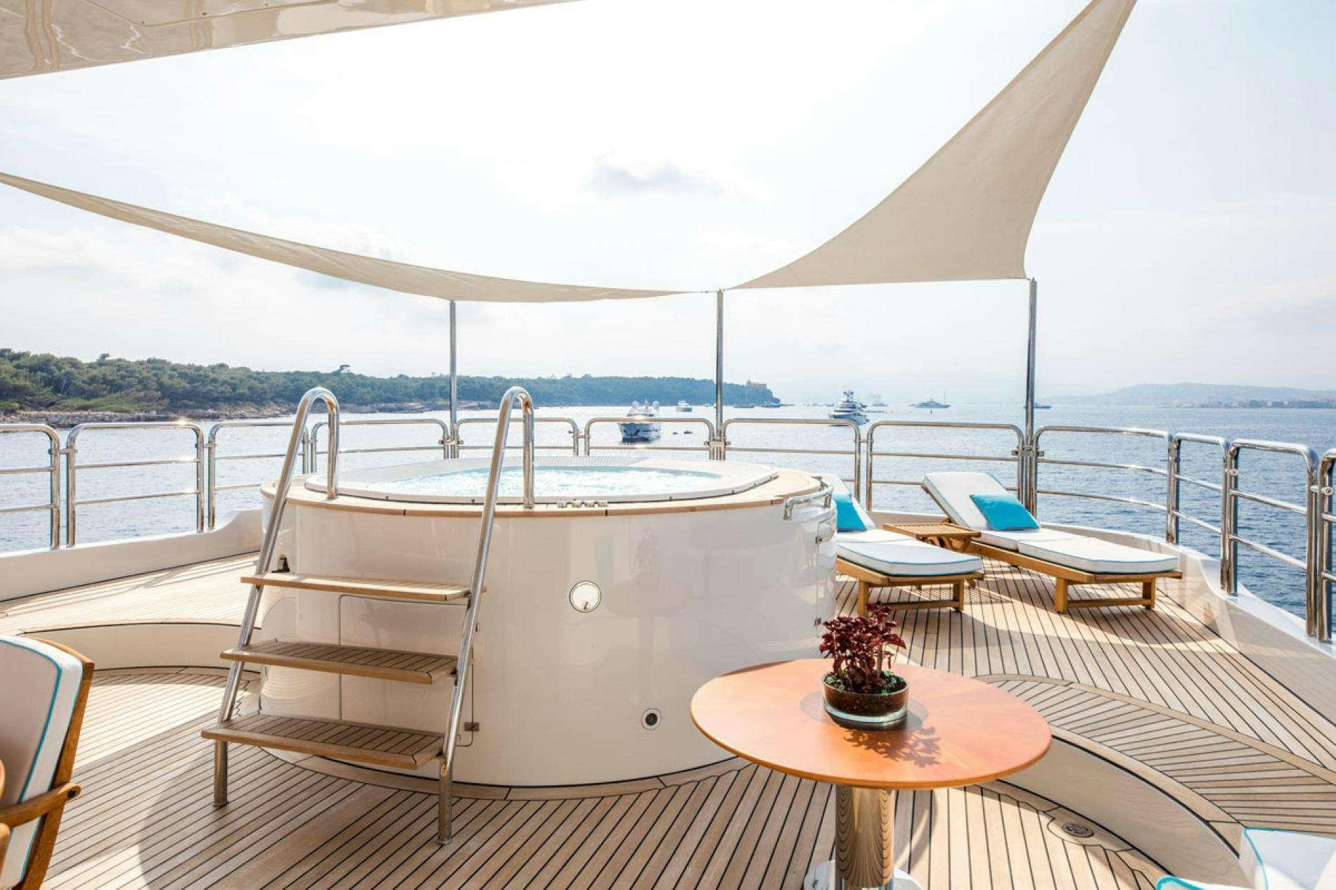 a boat on a deck aboard ARTHUR'S WAY Yacht for Charter