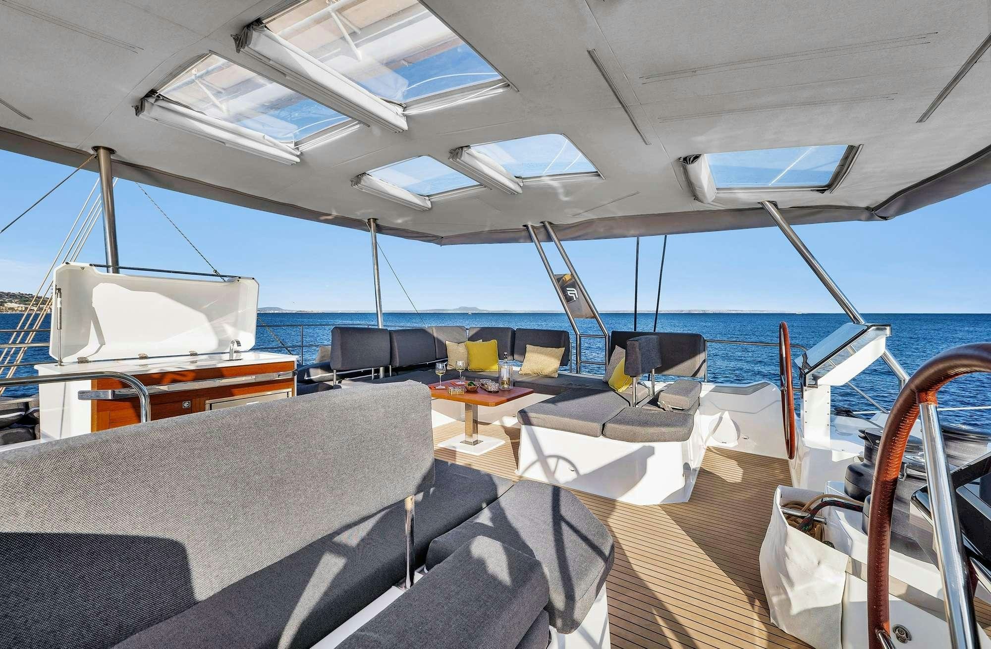 inside of a boat aboard ALEGRIA 67 Yacht for Charter