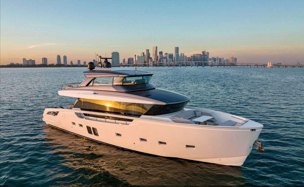 a boat on the water aboard 2019 SANLORENZO SX76 #16 Yacht for Charter