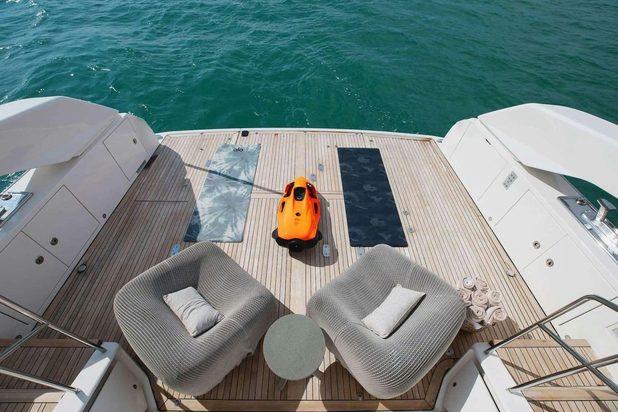 a boat on the water aboard 2019 SANLORENZO SX76 #16 Yacht for Charter