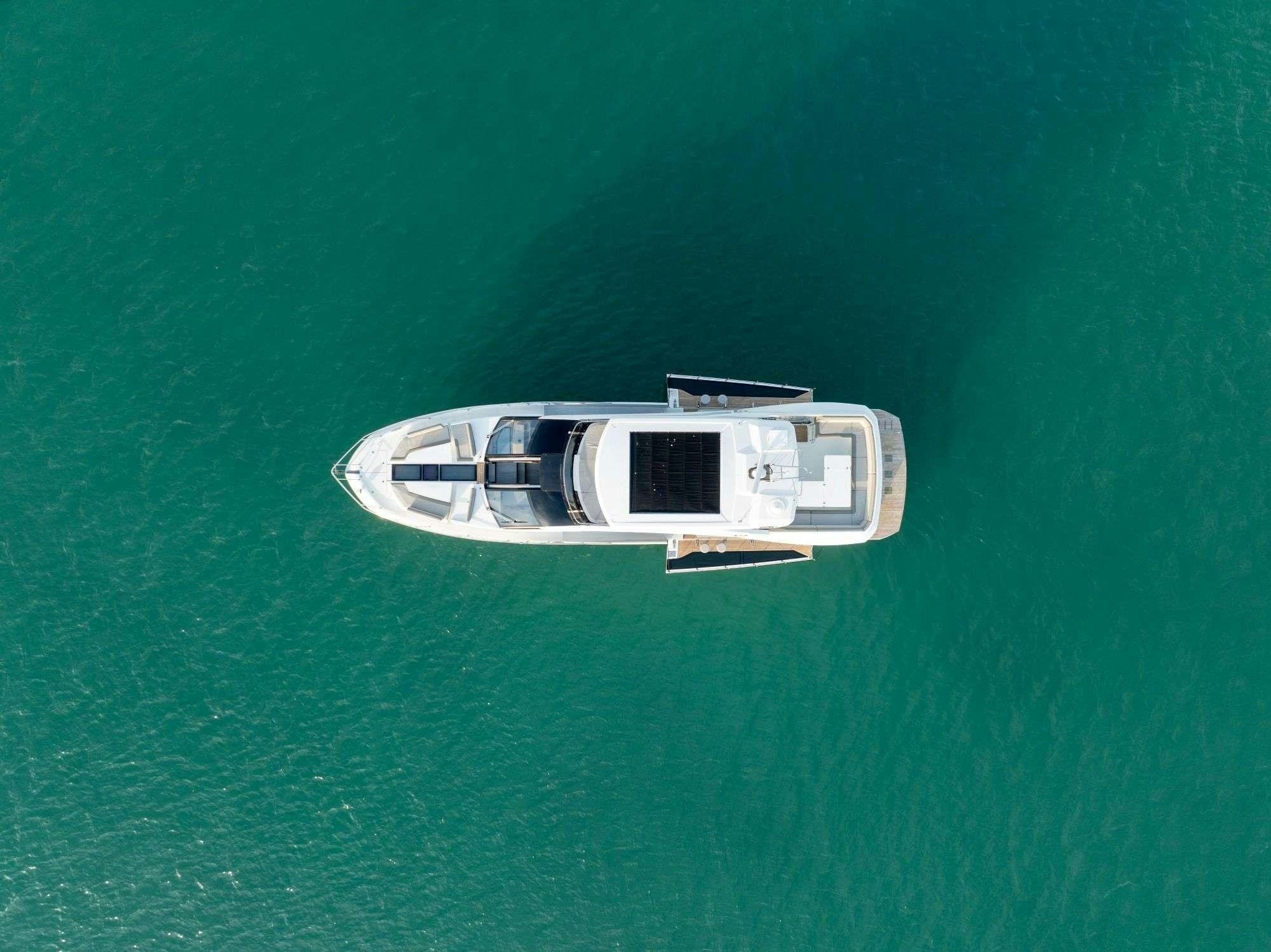 a white and black object aboard OPTIMUS PRIME Yacht for Charter