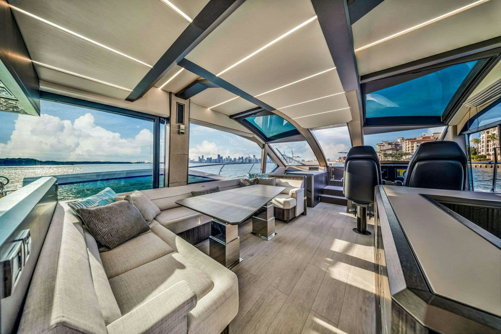 a boat on the water aboard OPTIMUS PRIME Yacht for Charter