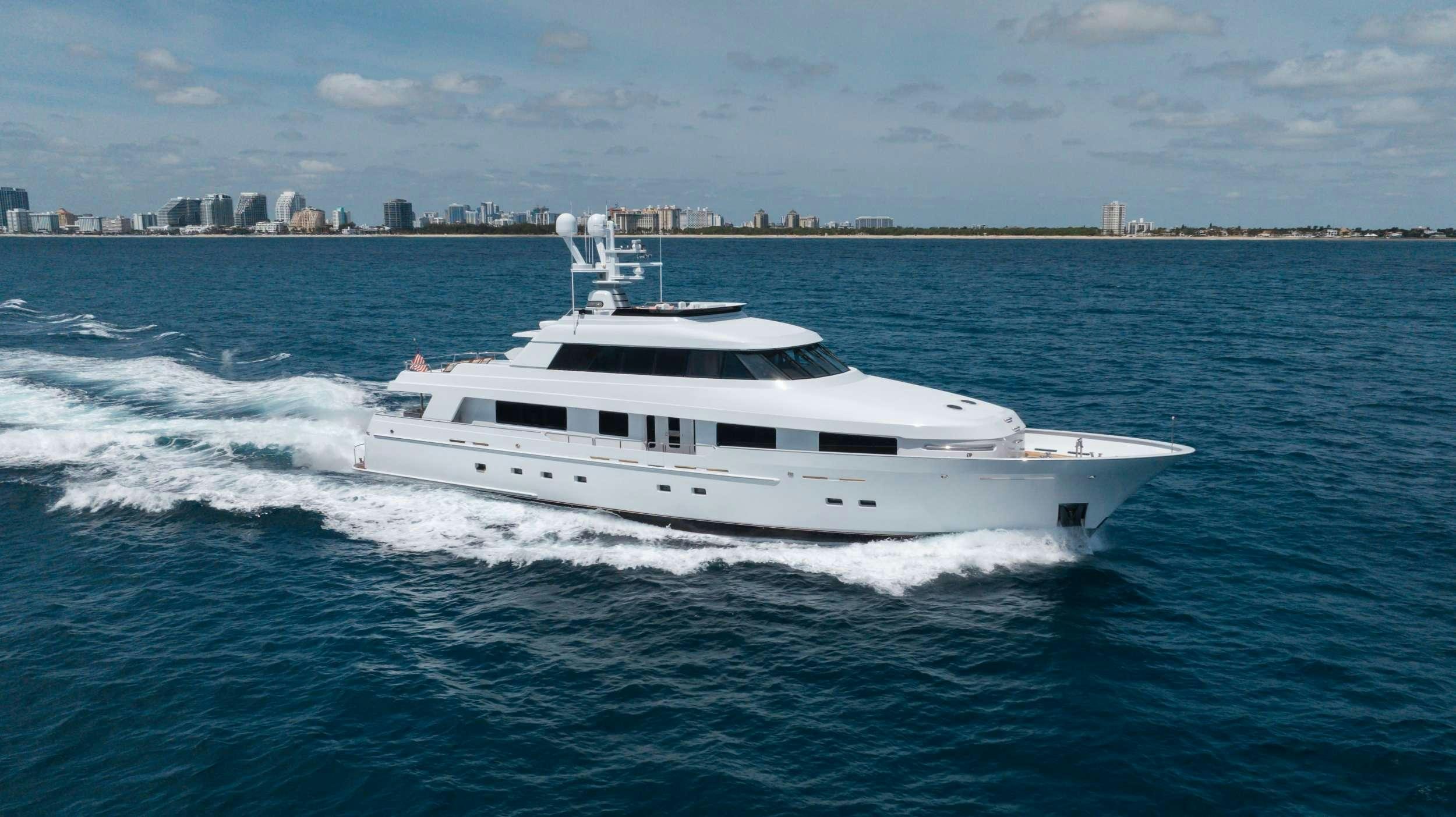 a white yacht in the water aboard LANIDA Yacht for Charter