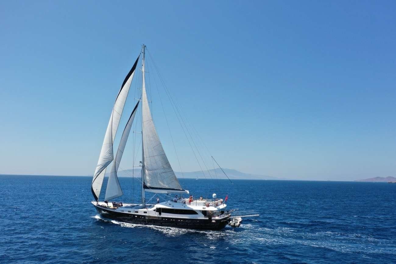 a sailboat on the water aboard CANARIA Yacht for Charter