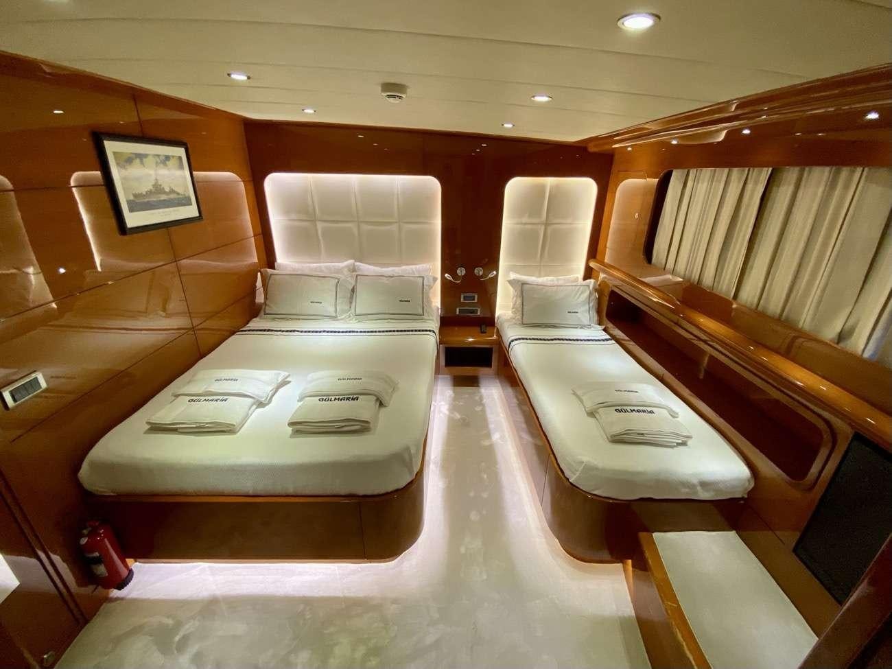 inside of a cabin aboard CANARIA Yacht for Charter
