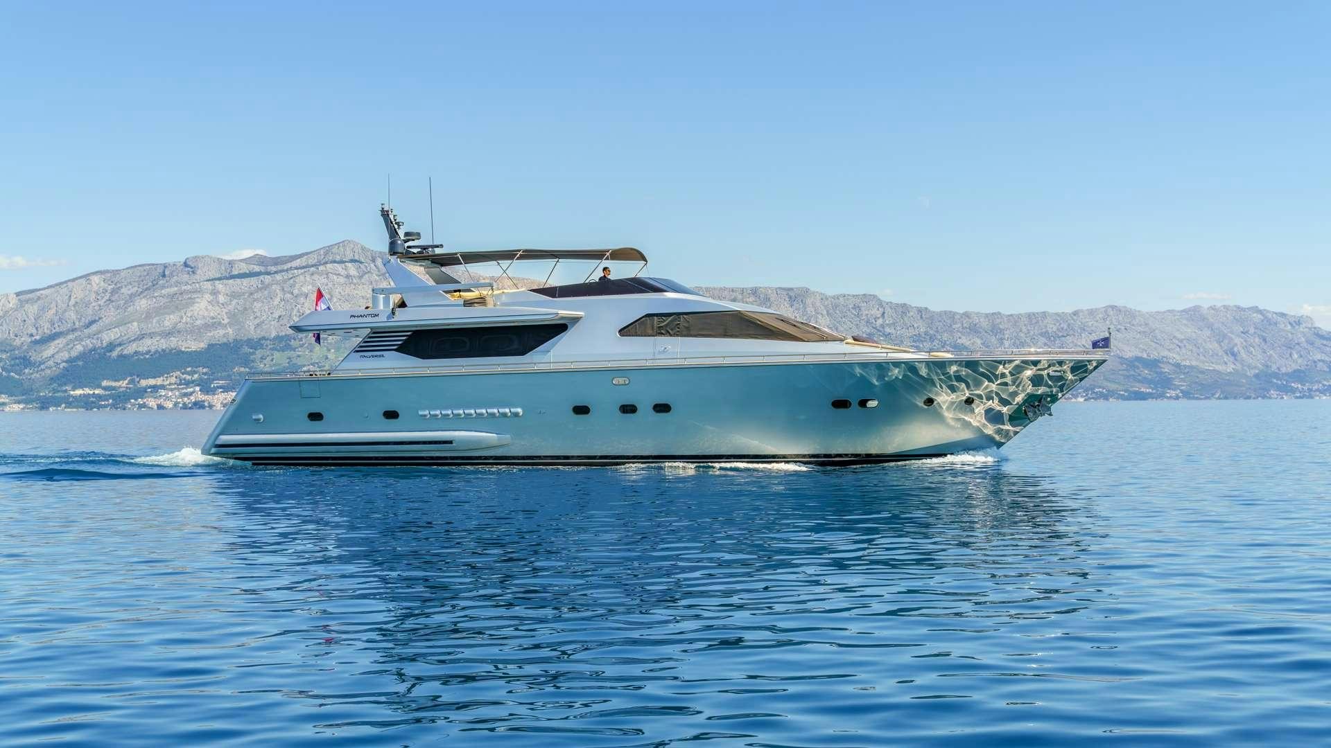 a boat on the water aboard PHANTOM Yacht for Charter