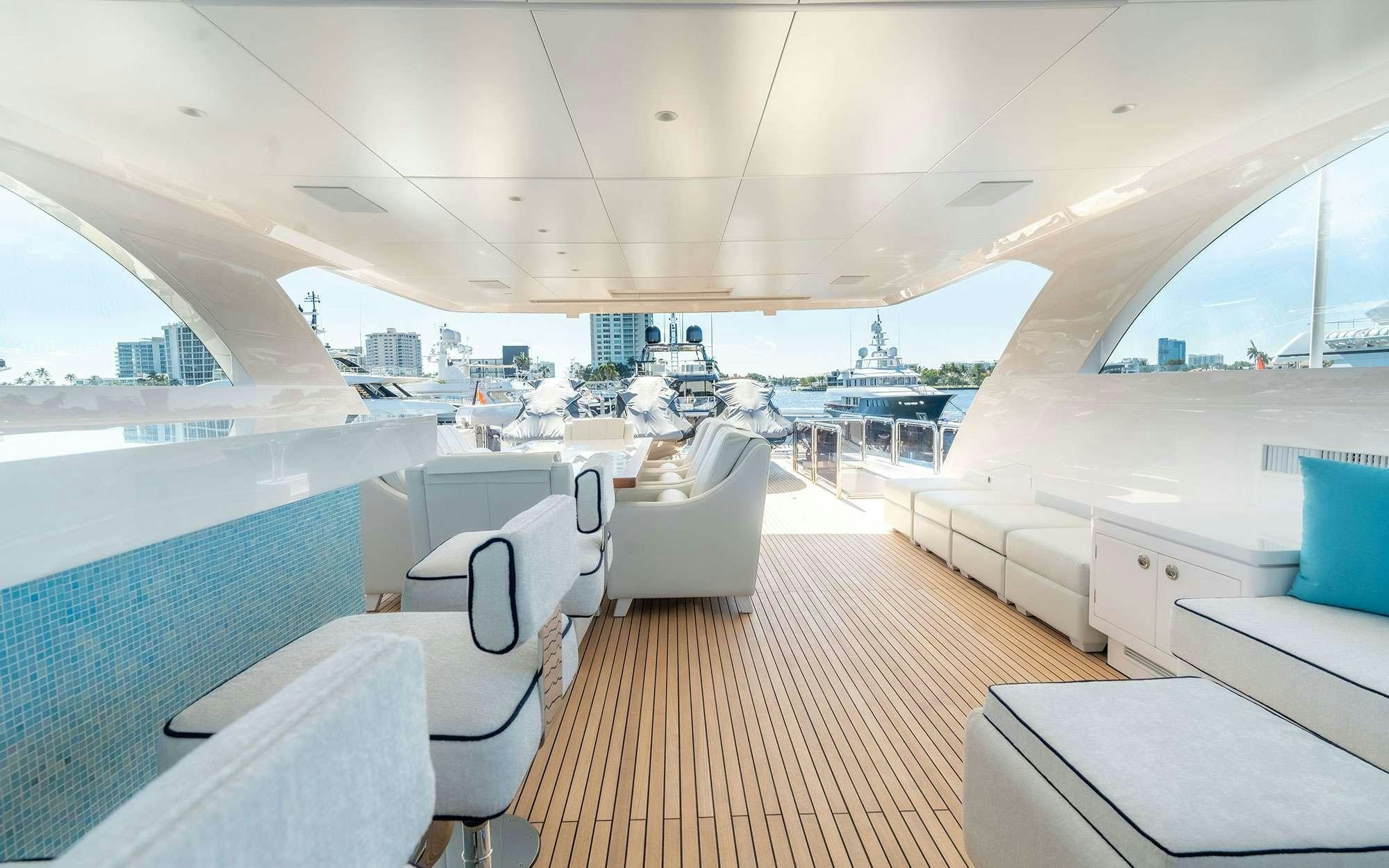 a boat on the water aboard MISS MICHELLE Yacht for Charter
