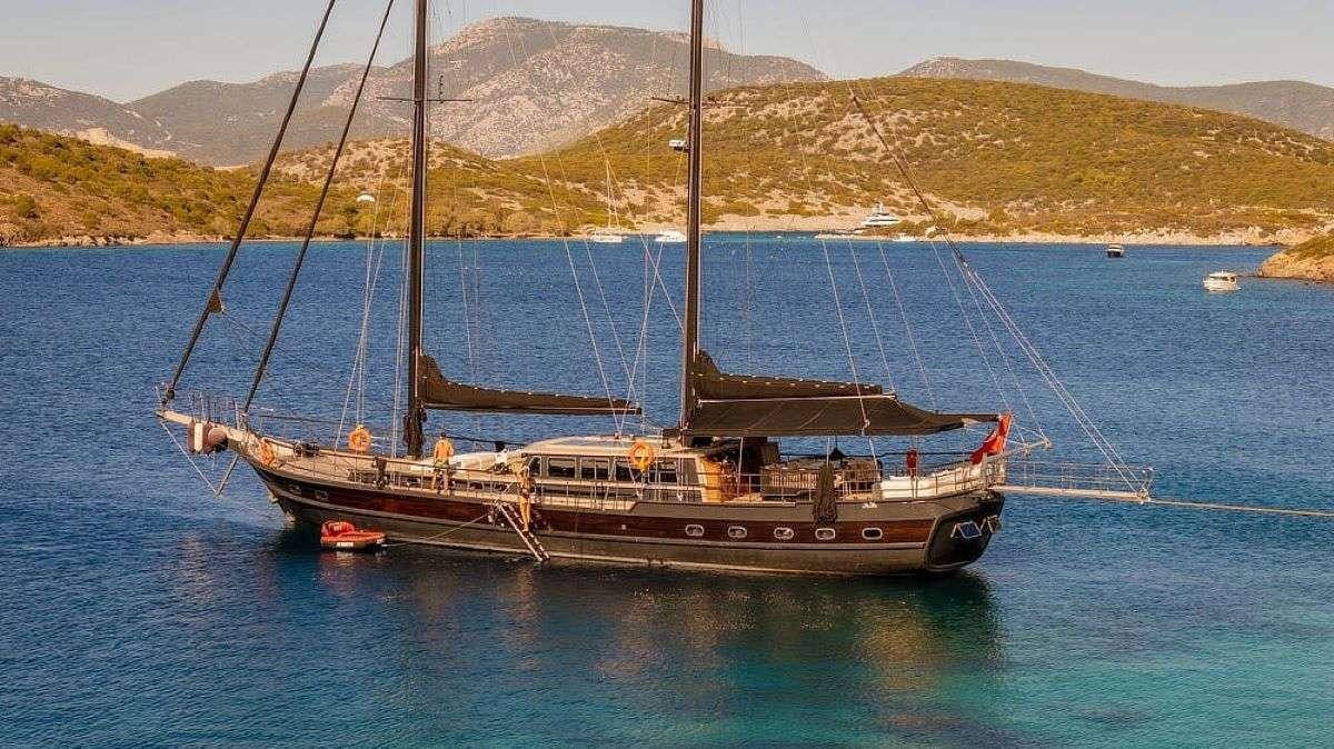 a boat on the water aboard MY LOVER Yacht for Charter