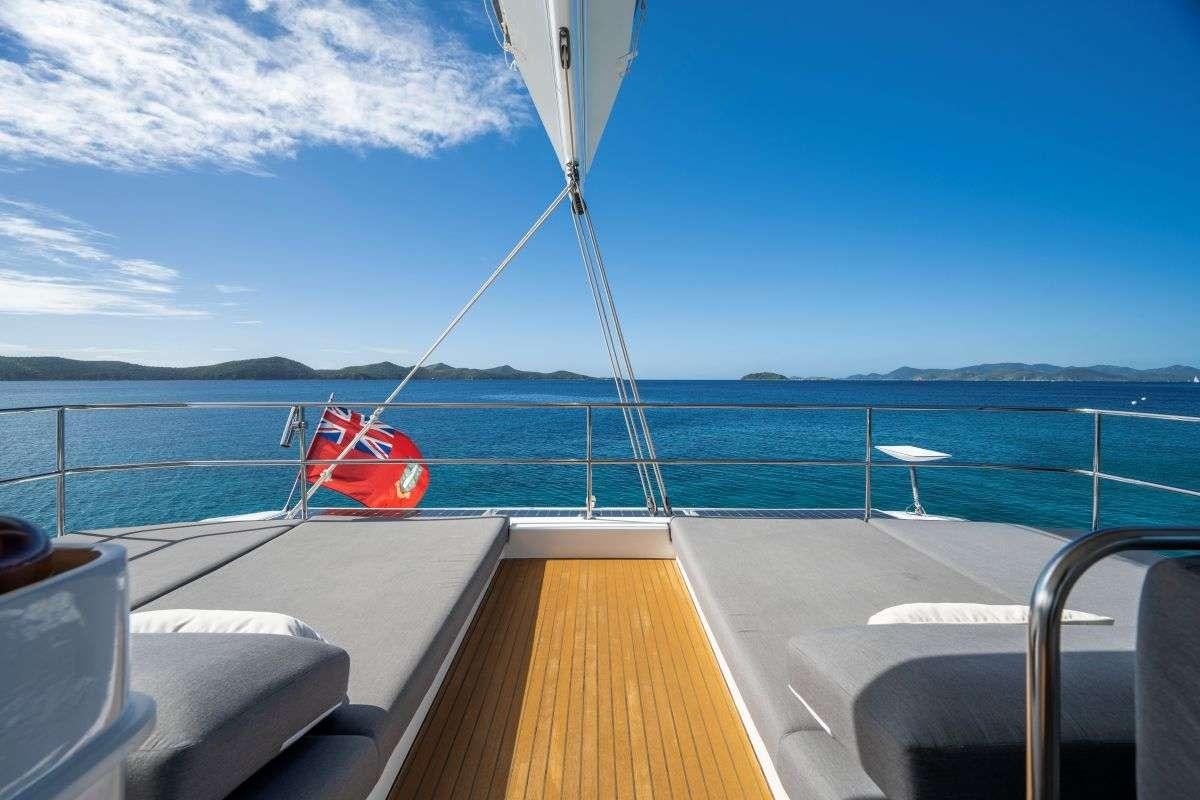a boat on the water aboard LYRA Yacht for Charter