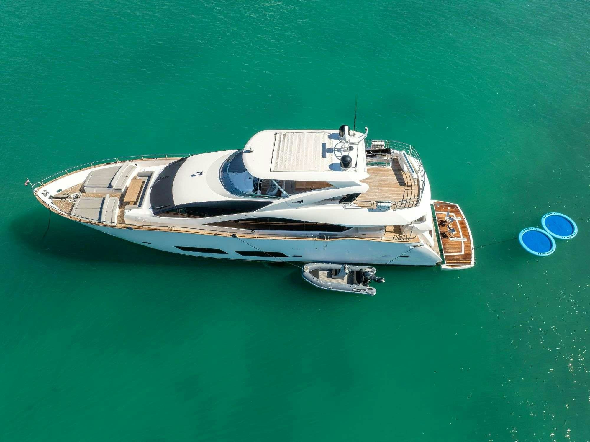 a model of a space ship aboard RMM JOB Yacht for Charter