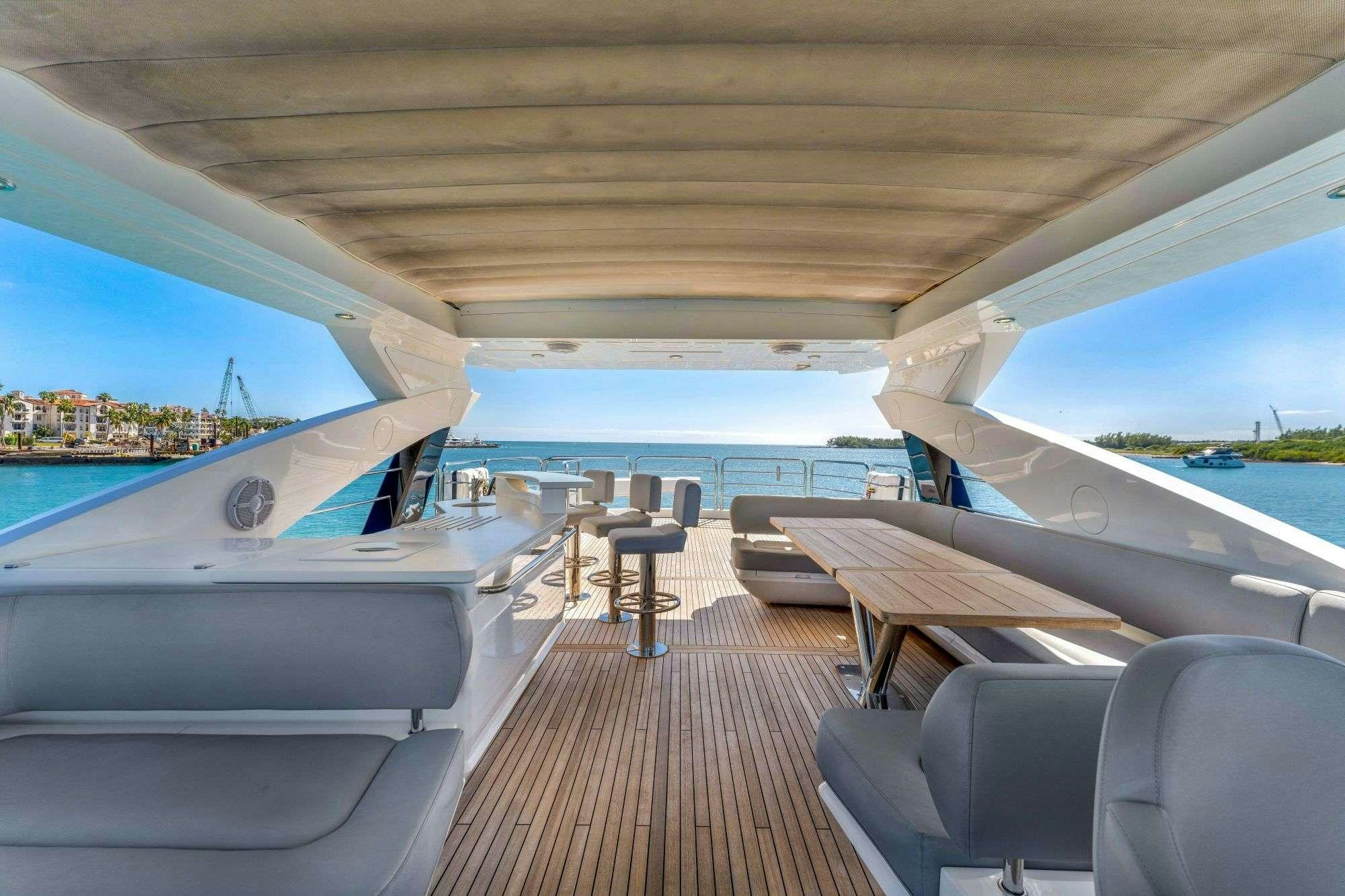 a deck on a boat aboard RMM JOB Yacht for Charter