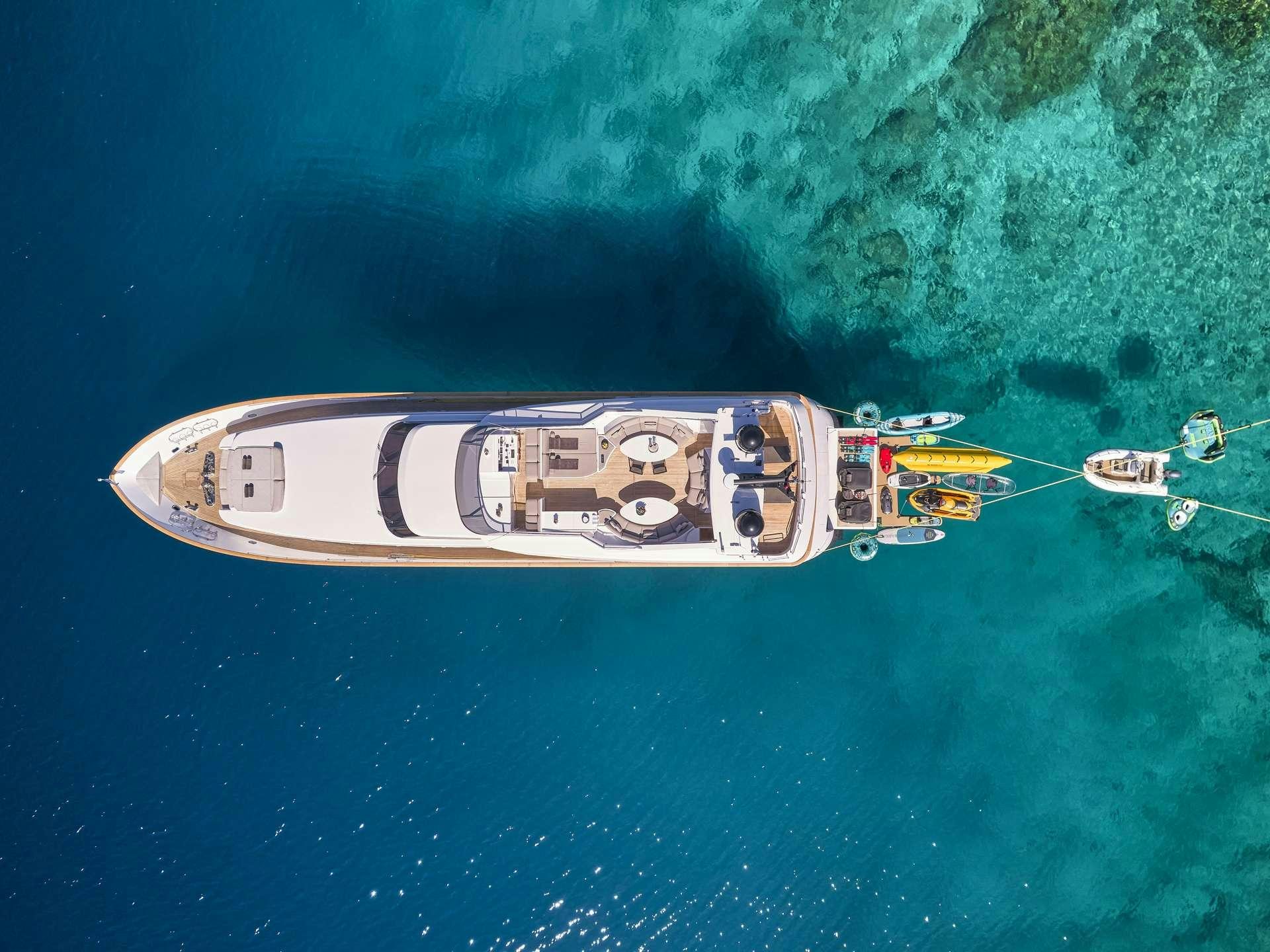 a boat in the water aboard TIGRA Yacht for Charter