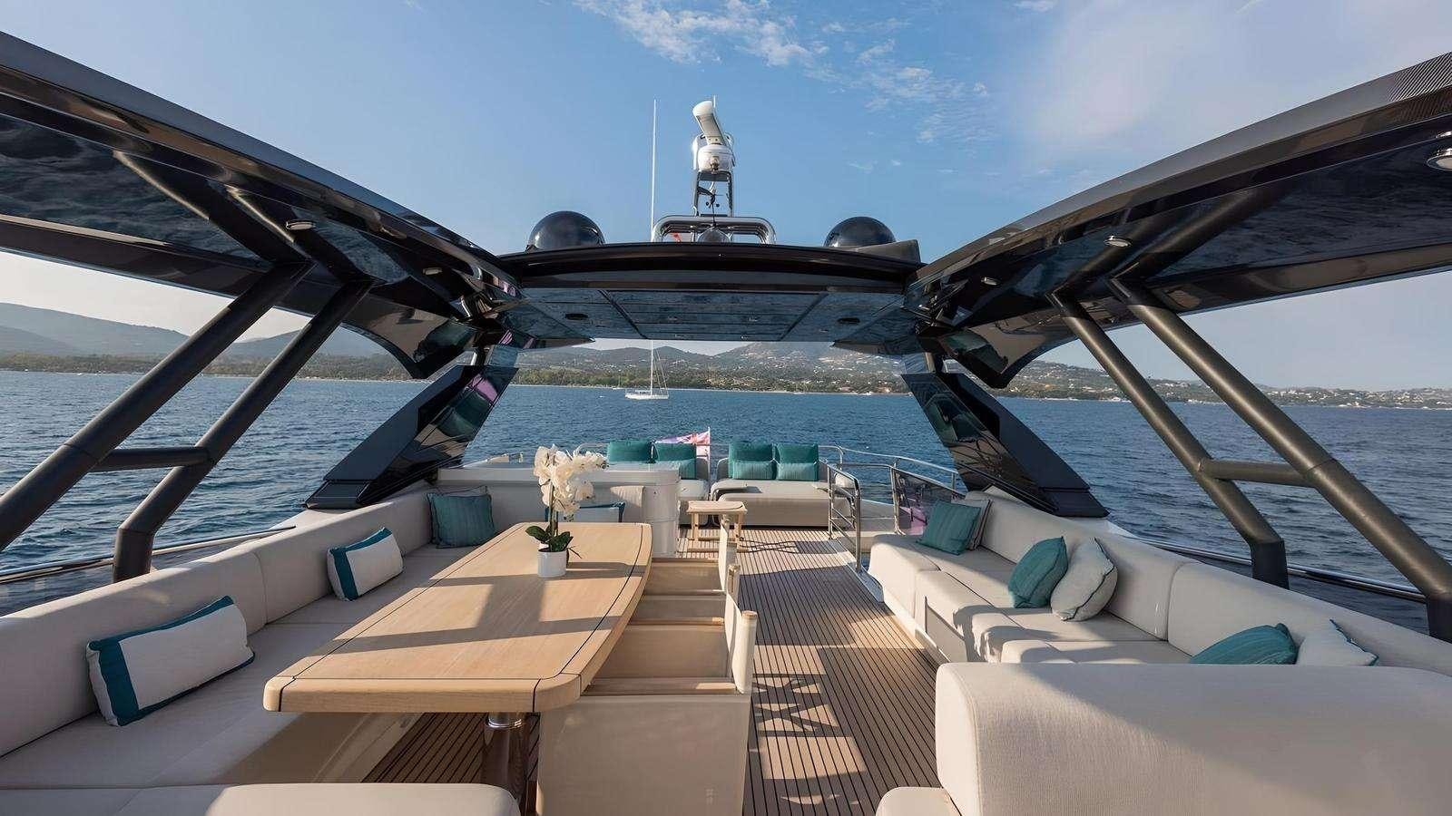 a deck of a boat aboard NAYLA Yacht for Charter