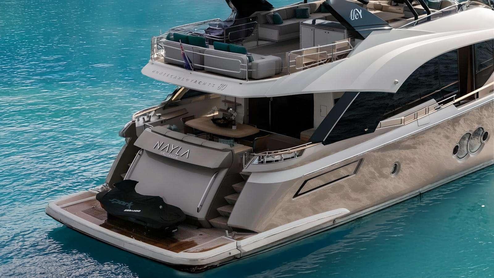a boat on the water aboard NAYLA Yacht for Charter