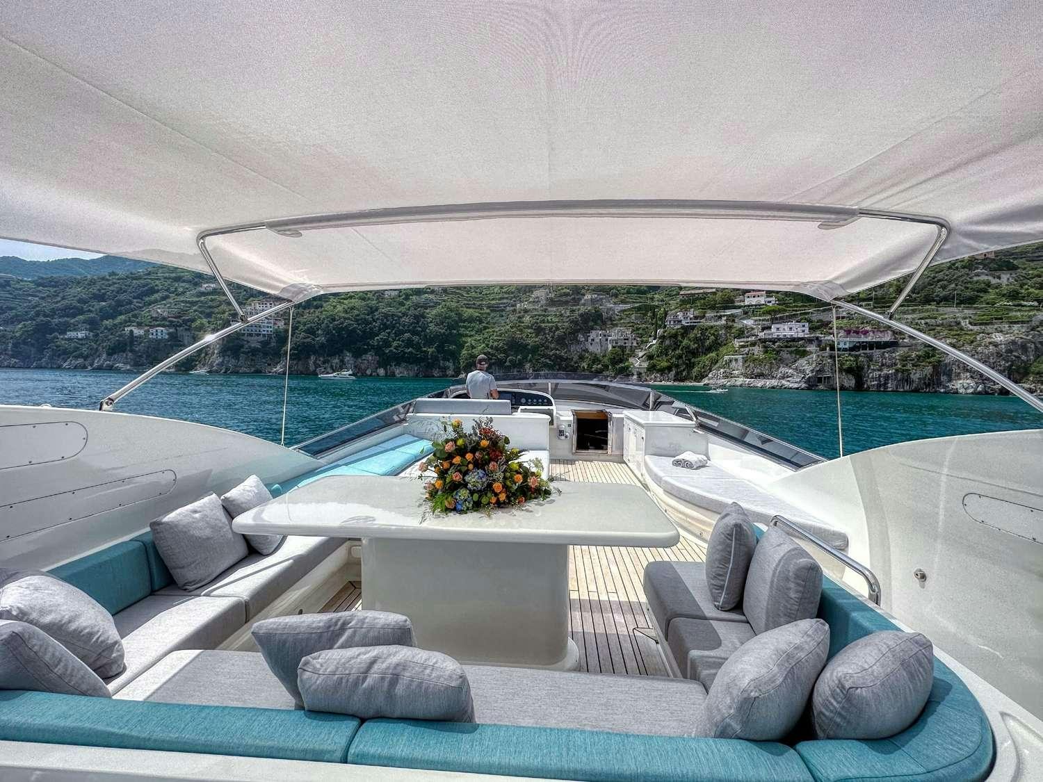 a boat on the water aboard DEAONE Yacht for Charter