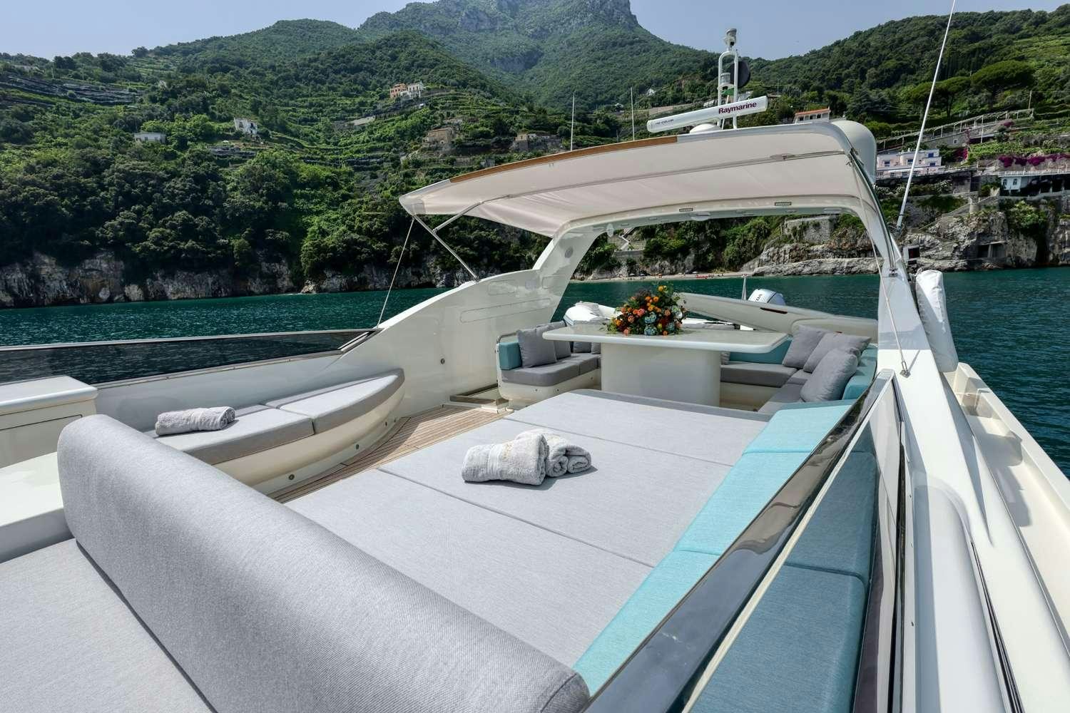 a boat on the water aboard DEAONE Yacht for Charter