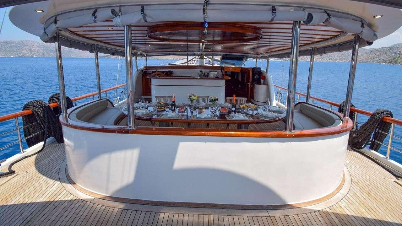 a boat on the water aboard BABACAN Yacht for Charter