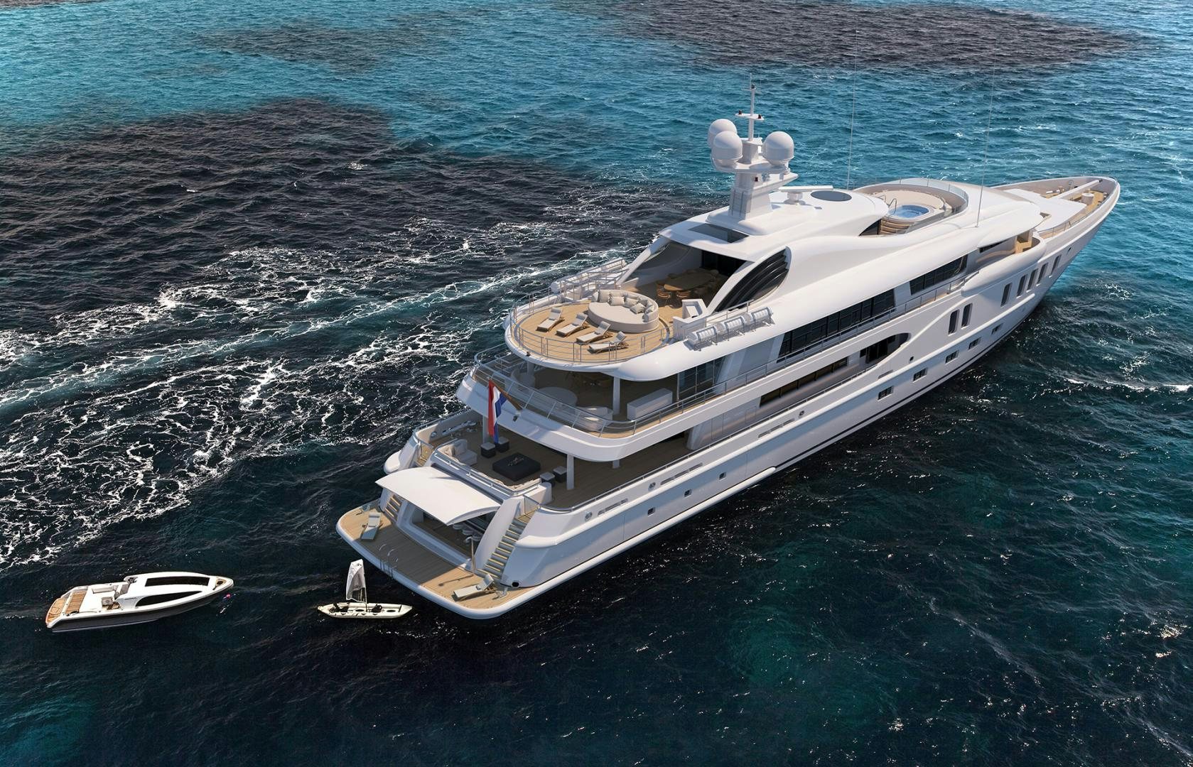 a boat on the water aboard AMELS 220 Yacht for Sale