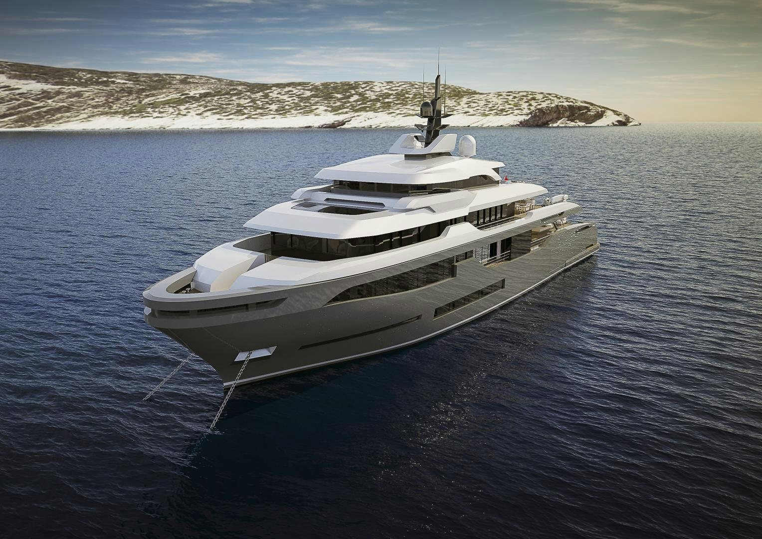 a boat in the water aboard RMK 58M Yacht for Sale