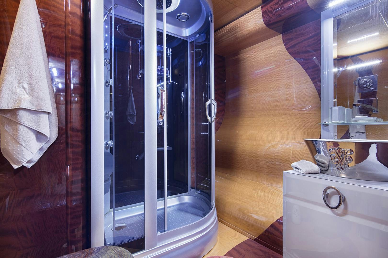 a black and silver cabinet aboard THUNDER Yacht for Sale