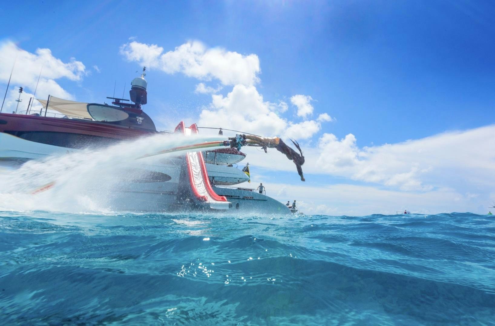 a boat in the water aboard AMARULA SUN Yacht for Sale