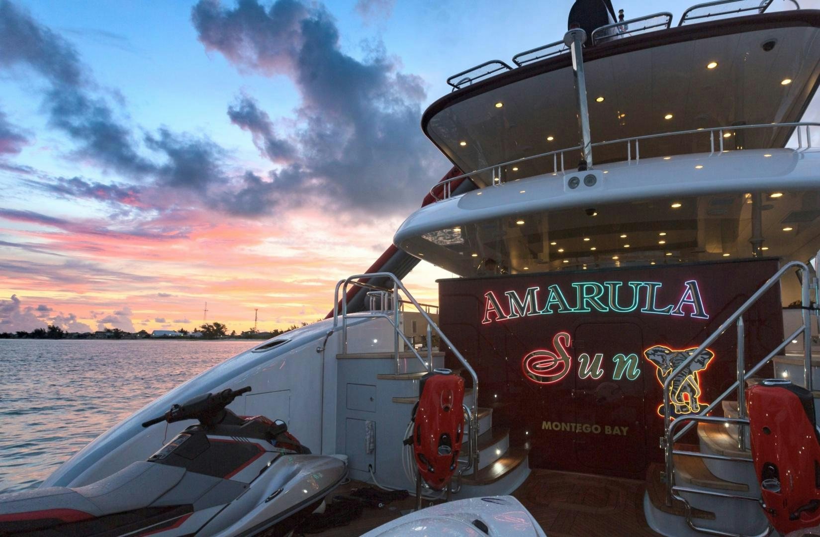 a boat on the water aboard AMARULA SUN Yacht for Sale