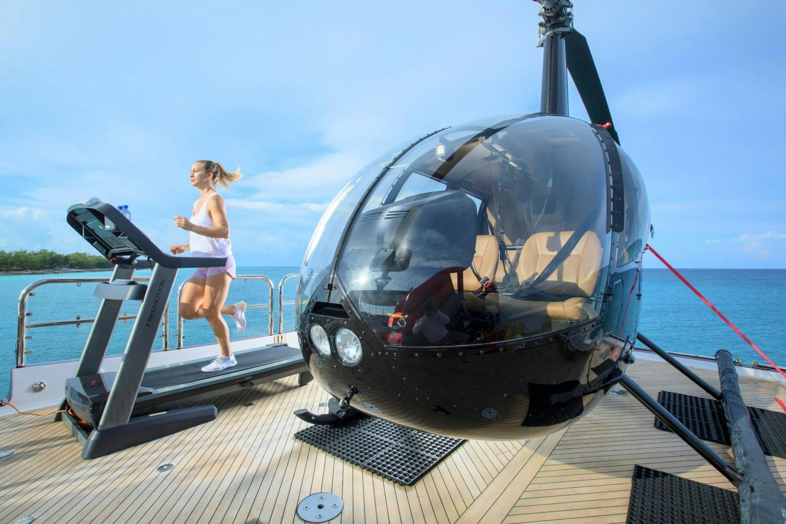 a person standing on a boat aboard AMARULA SUN Yacht for Sale