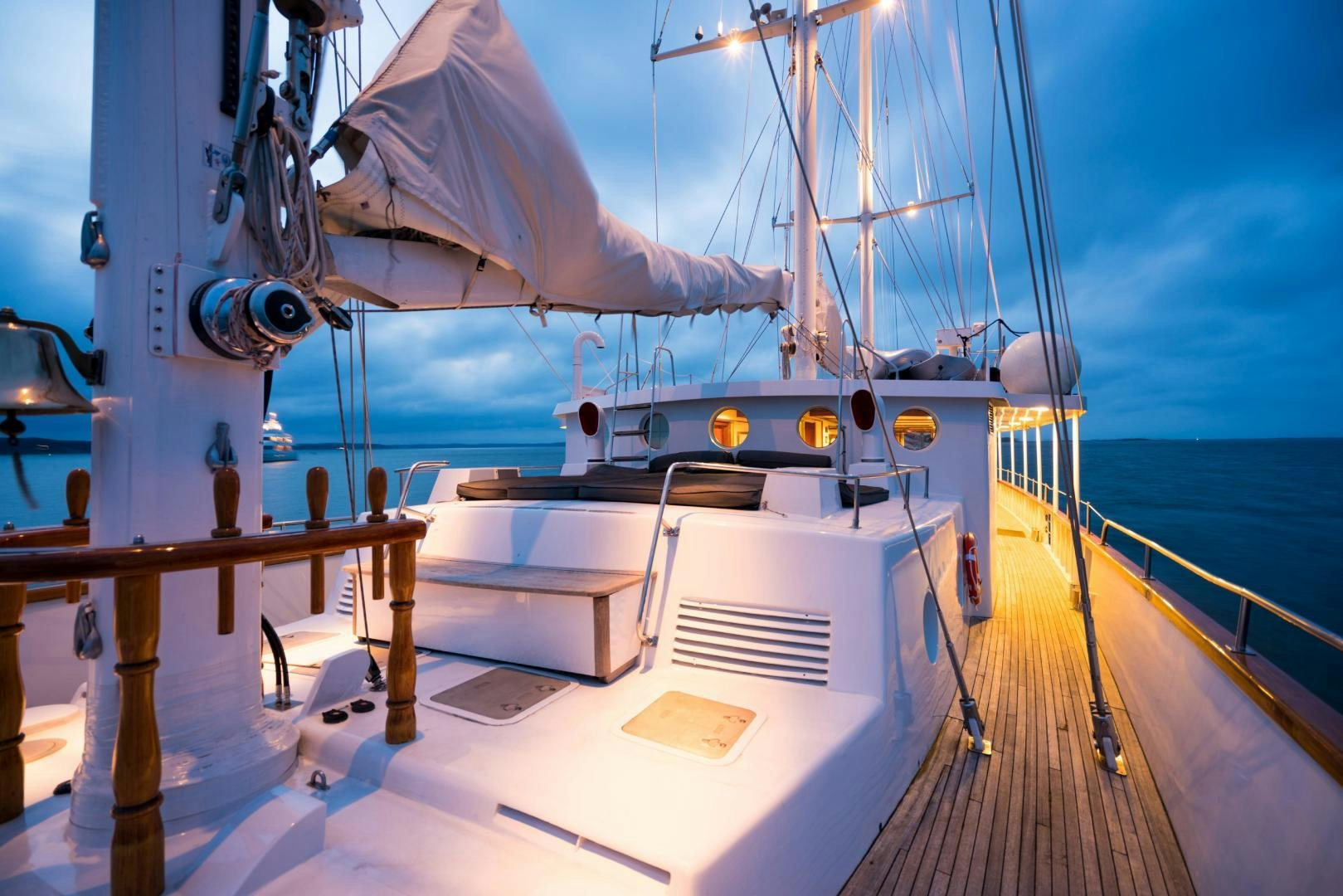 a boat on a deck aboard ARABELLA II Yacht for Sale