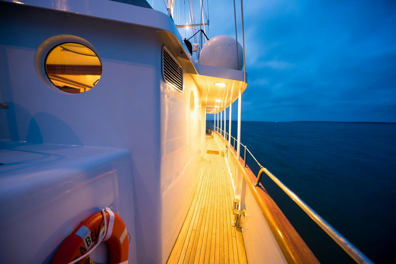 the back of a boat aboard ARABELLA II Yacht for Sale