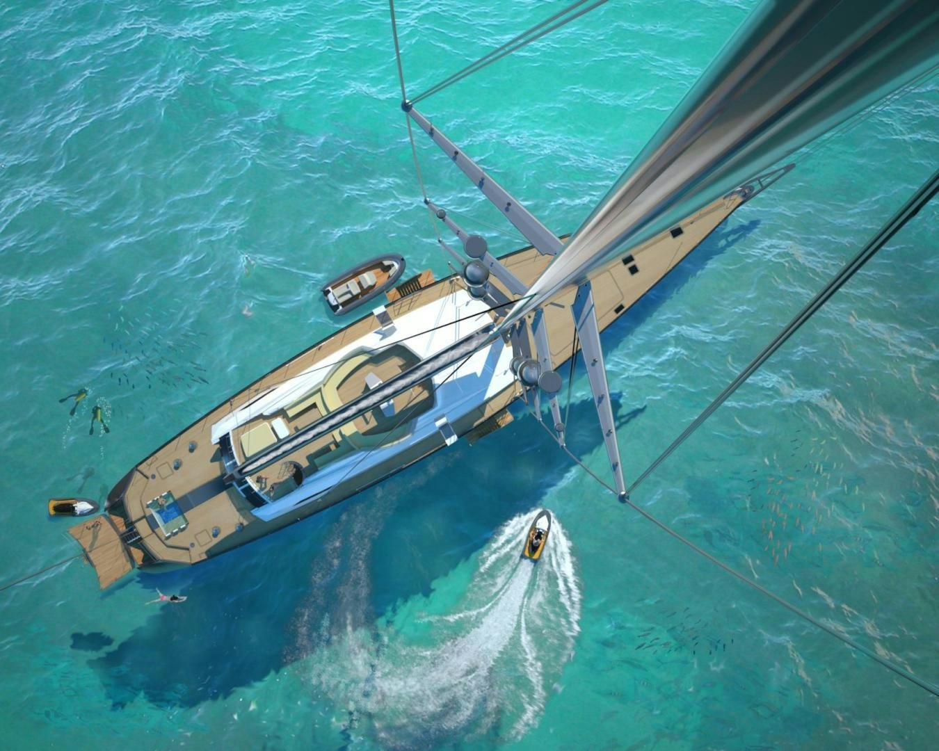 a boat in the water aboard TROY Yacht for Sale