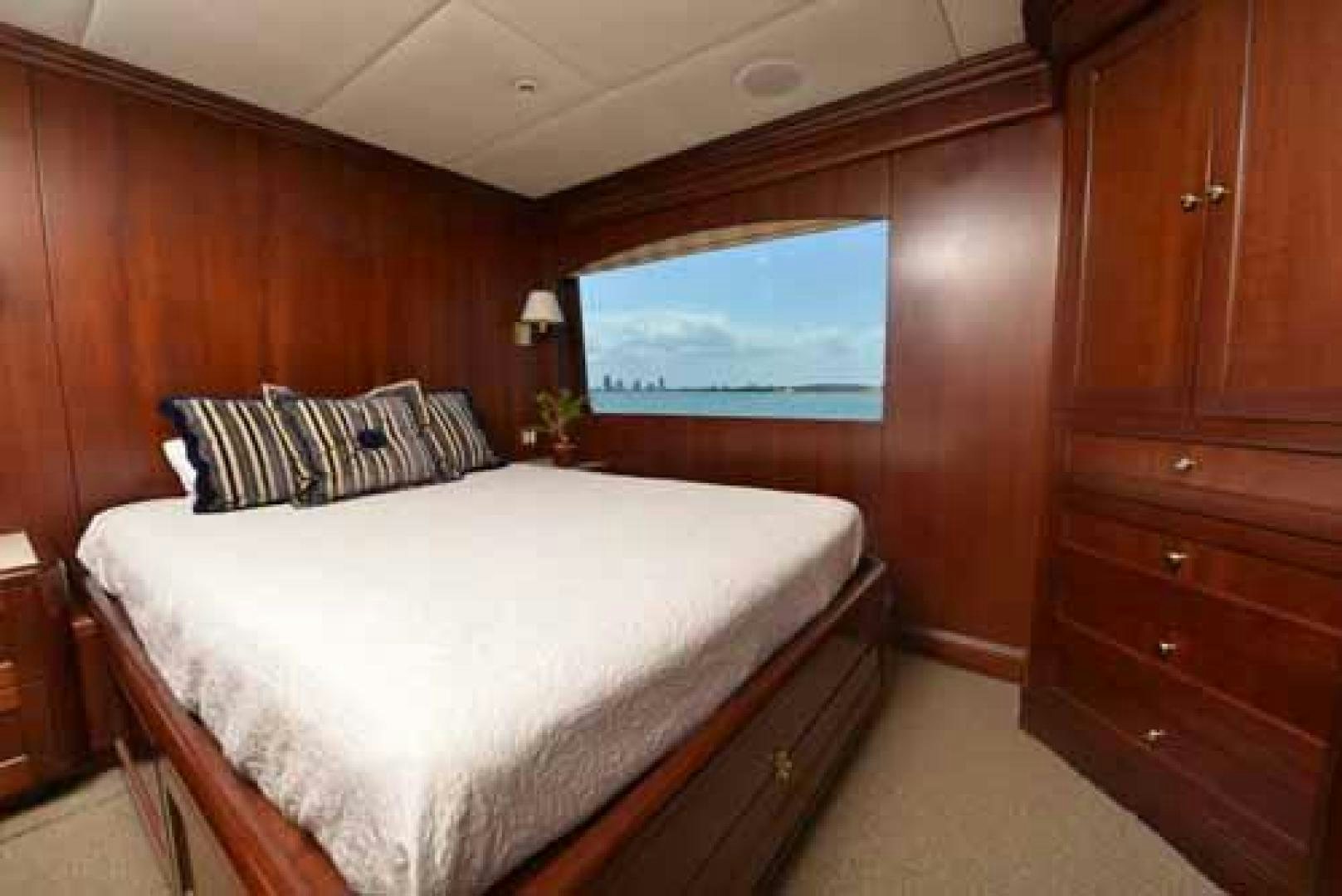 a bed in a cabin aboard UTOPIA III Yacht for Sale