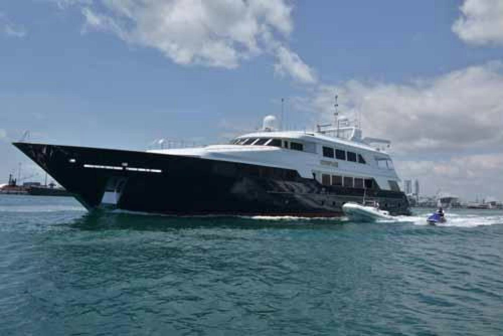 a boat on the water aboard UTOPIA III Yacht for Sale