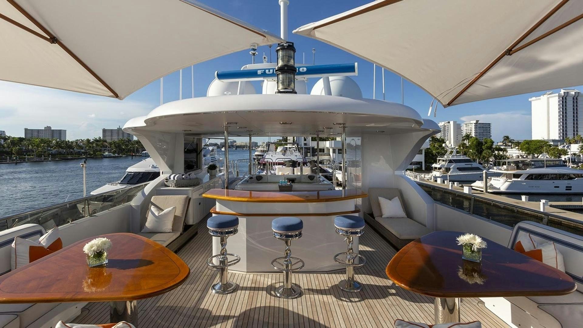 a boat on the water aboard FAR FROM IT Yacht for Sale