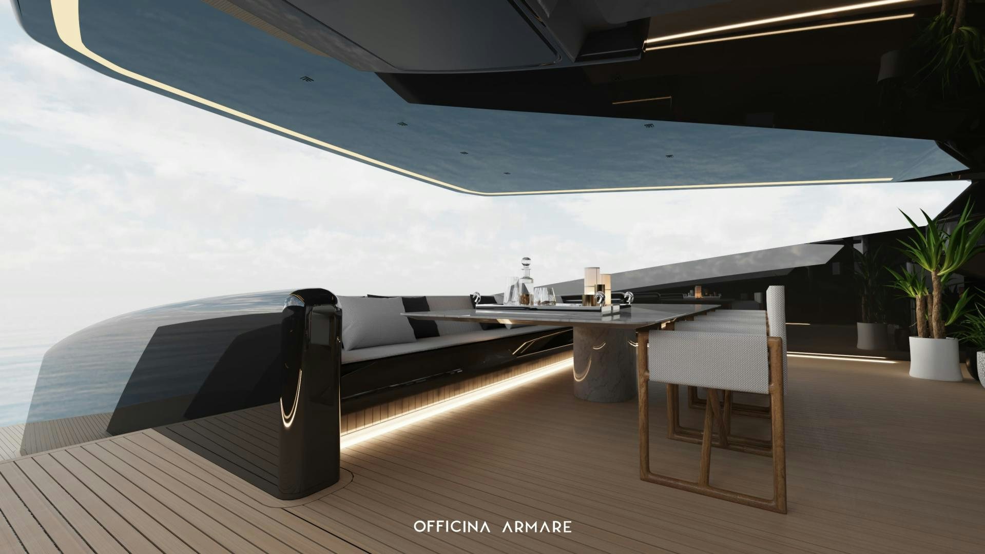 a pool table and chairs aboard BADGAL Yacht for Sale