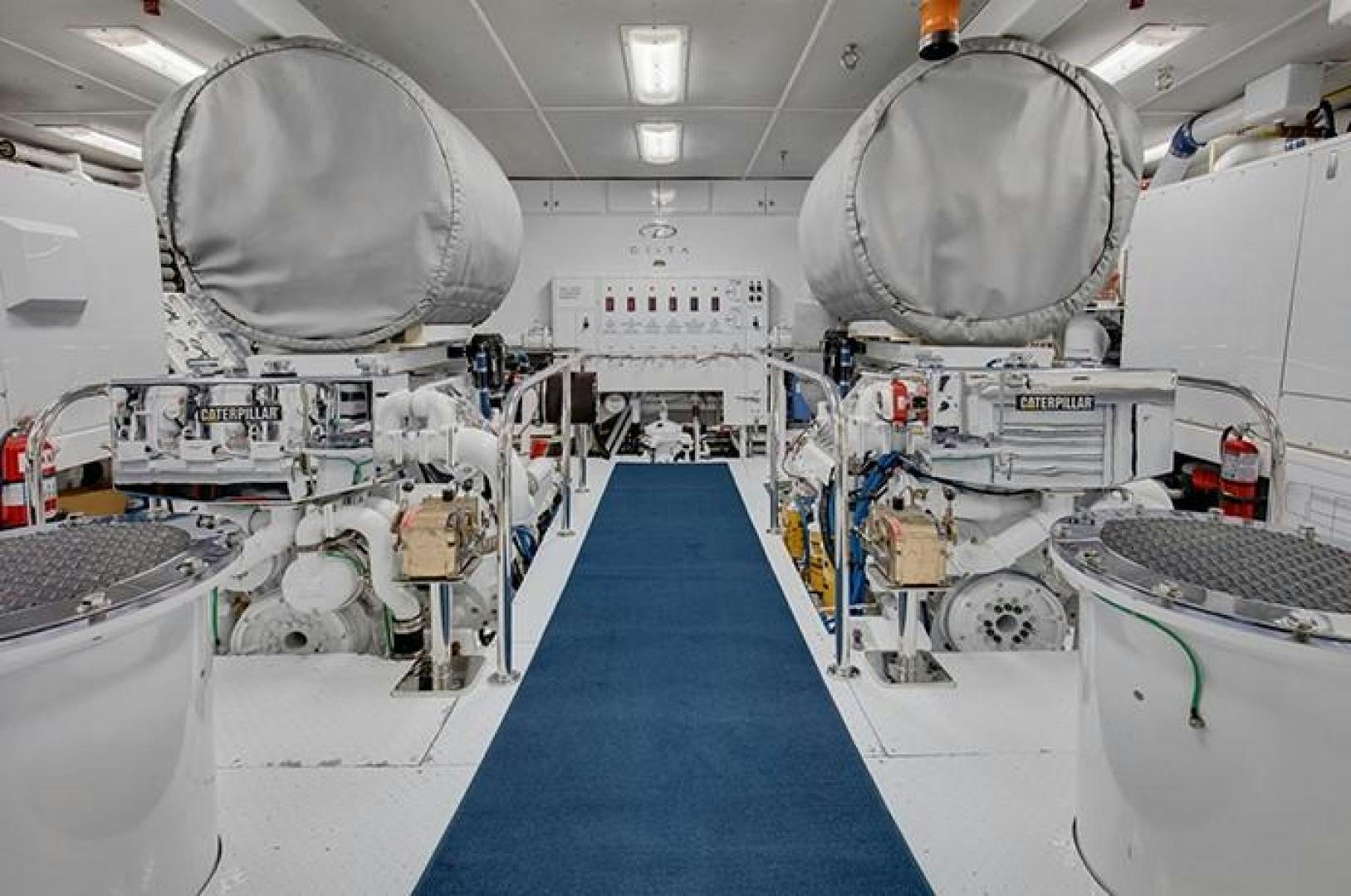 a large room with machinery aboard MARLINDA Yacht for Sale