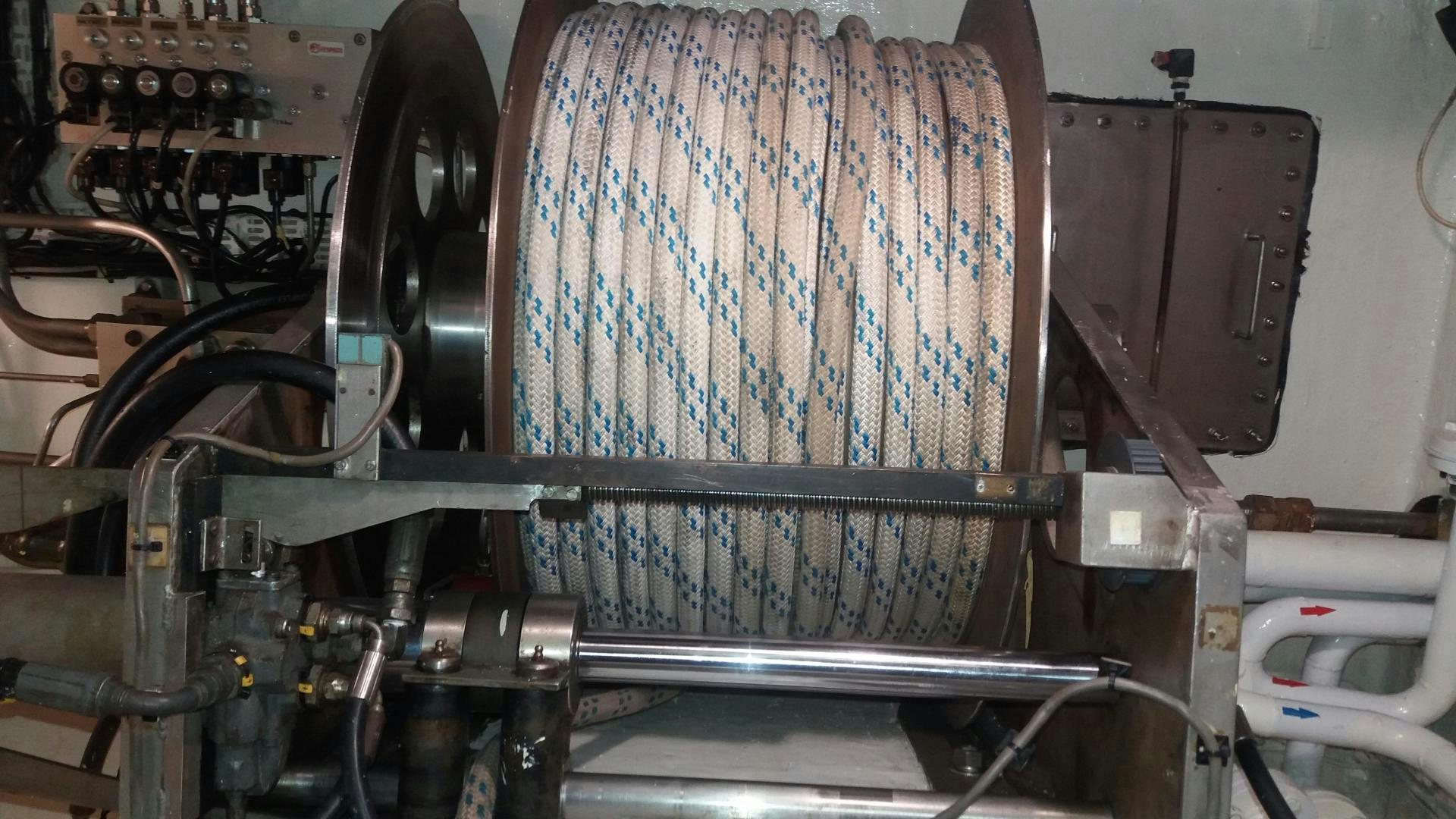 a machine with wires aboard LATITUDE Yacht for Sale