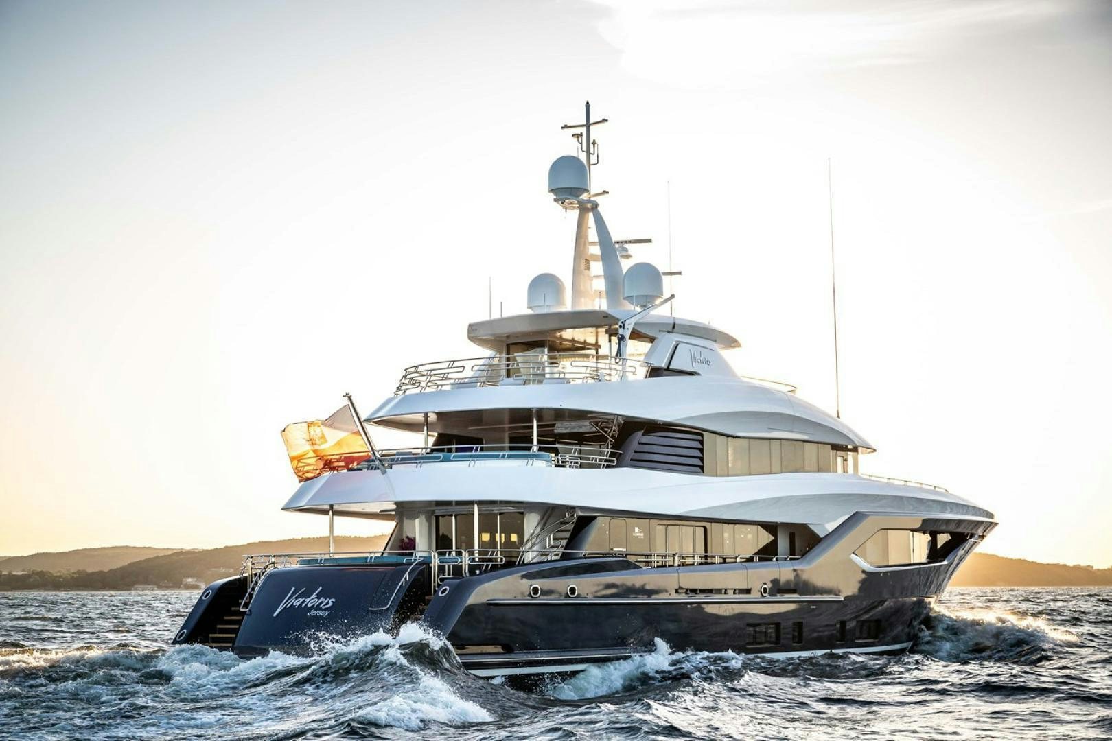 a boat on the water aboard VIATORIS Yacht for Sale