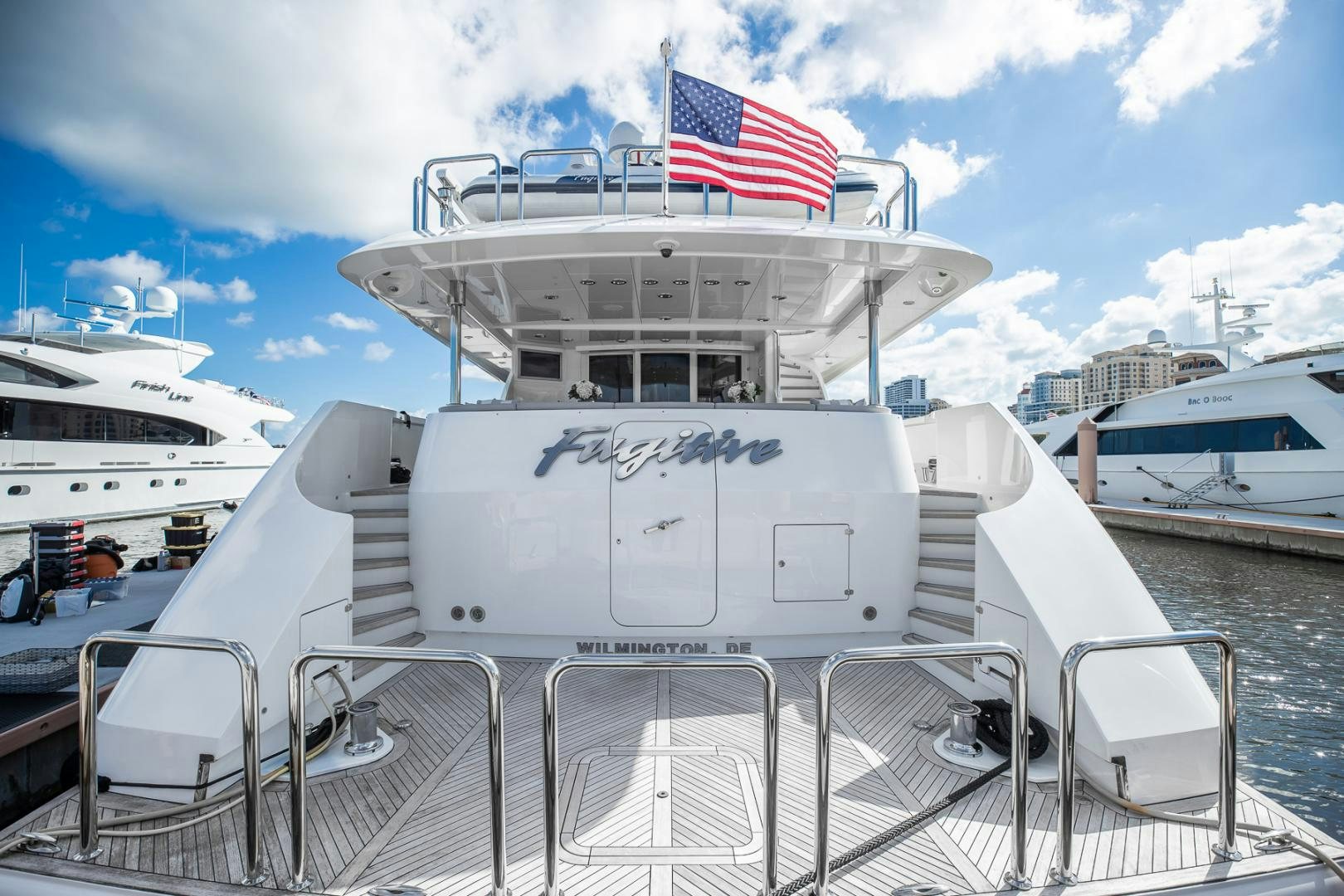 a boat on the water aboard FUGITIVE *NAME RESERVED* Yacht for Sale