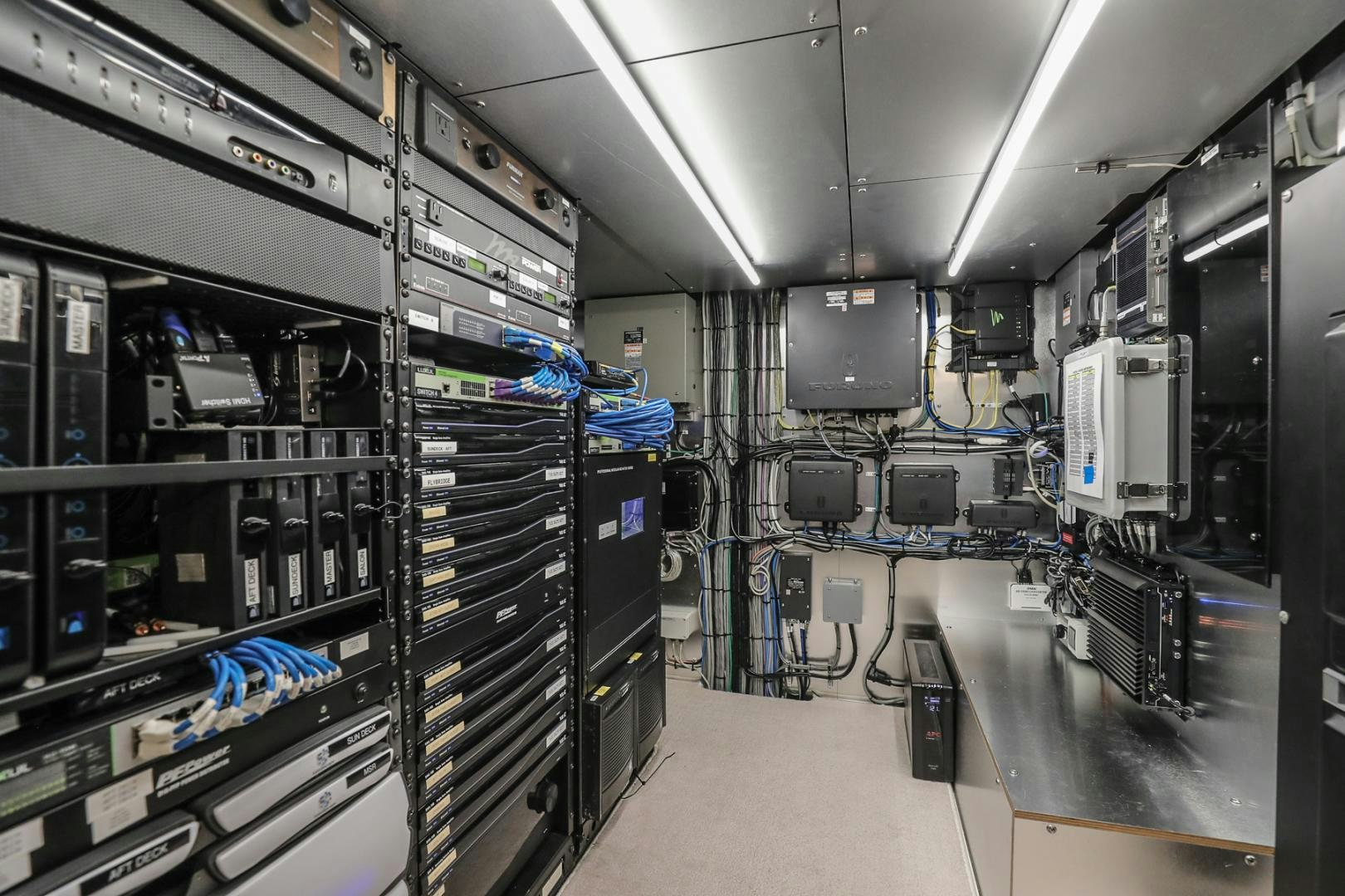 a room with several equipment aboard FUGITIVE *NAME RESERVED* Yacht for Sale